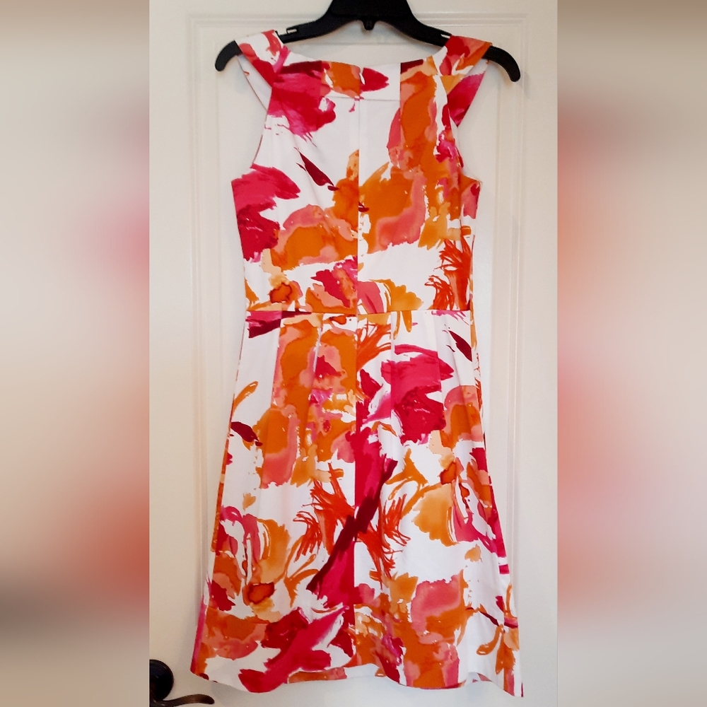 Calvin Klein Abstract Floral Print Dress - Picture 6 of 9